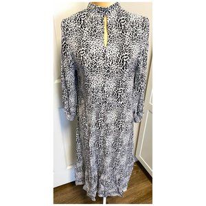 Zara Animal Print Midi Dress sz Large